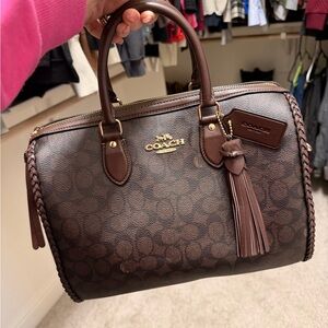 Coach Dark Brown Leather Satchel